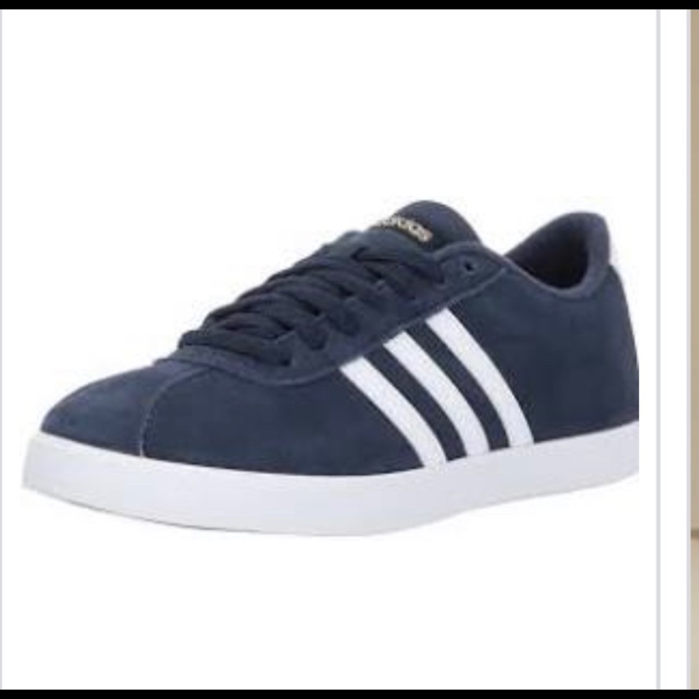 Adidas courtset Navy suede sneaker size 9
